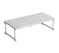 Étagère de penderie extensible réglable - Intérieur peu encombrant pour cuisine, salle de bain et chambre à coucher - Design sans trou - Séparateurs de garde-robe extensibles