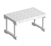 Étagère de placard extensible, porte-vêtements réglable pour penderie, organisateur empilable pour salle de bain, cuisine et armoire à chaussures (L:27-38 cm, W:24cm-H:32cm)