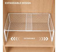 Étagère de placard télescopique empilable, panneau de séparation de garde-robe extensible et rétractable, organisateur d'armoire de séparation à couches réglables White-M