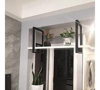 Étagère de plafond à 1 niveau - Porte-bouteilles à suspendre en fer forgé - Présentoir flottant pour plantes et bar/cuisine - Facile à installer - Style loft en bois massif (C 100 x 30 x 50 cm)