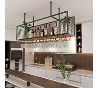 Étagère de plafond flottante pour rangement de vin et verres à pied pour bars et restaurants 100 x 30 x 85 cm Peut supporter jusqu'à 200 kg