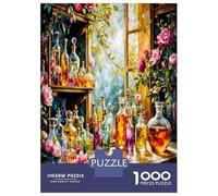 Étagère de Potions avec Fleurs 1000 Pièces Premium Vibe d'alchimie Magique Adultes Carton Épais - Ados 12-18 Ans, Entraînement Logique, Bon Cadeau pour Fans De Puzzles 38x26cm/1000pcs