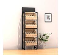 Étagère de présentation à 4 niveaux avec cadre en bois de pin pour stocker les collations et le rangement de la cuisine