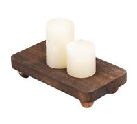 Étagère de présentation en bois - Support de rangement empilable, support d'album photo, support de rangement décoratif, plateau de bougies d'aromathérapie, vitrine de bouteille de parfum | Améliore