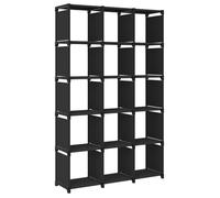 Étagère de présentation - VIDAXL - 15 cubes - Noir - Tissu - 103 x 30 x 175,5 cm