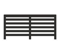 Étagère de Radiateur, Couvercle D'aération de Chaleur à Lattes Horizontales Décoratives, Bouclier de Radiateur en Bois D'ingénierie pour Salon et Chambre à (Noir)