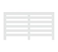 Étagère de Radiateur, Couvercle D'aération de Chaleur à Lattes Horizontales Décoratives, Bouclier de Radiateur en Bois D'ingénierie pour Salon et Chambre à (Blanche)