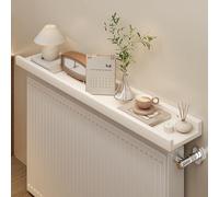 Étagère de radiateur en bois avec côtés surélevés pour le rangement et la décoration, supporte des charges lourdes, idéale pour le salon, la chambre à coucher, le bureau