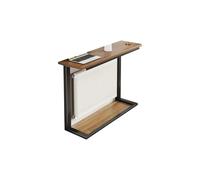 Étagère de Radiateur en Bois Massif, Tablette Radiateur Cache-radiateur, Étagère de Rangement Moderne pour Canapé-lit, Console Murale pour Salon ou Chambre(Black,80cm/31in)