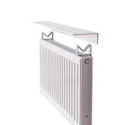 Étagère de radiateur flottante blanche 40-200cm, étagère supérieure pleine grandeur for cache-radiateurs minces, sans perçage, avec support facile à installer, 1 section(L90cm/35.4in(2 section))