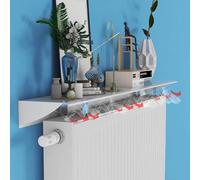 Étagère de radiateur sans perçage, couvercle de chauffage en aluminium pour un rangement amélioré et une décoration d'intérieur, supporte jusqu'à 20 kg