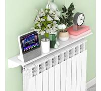 Étagère de radiateur - Solution de rangement flottante avec bouclier thermique et protection de sécurité Installation facile sans perçage Supporte jusqu'à 20 kg (L : 80 cm) - Gain de place pour