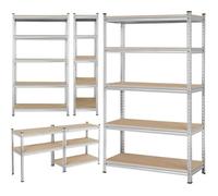 Étagère de rangement, 170x75x30 cm, Charge lourde 875 kg, 5 plateaux, En acier et MDF