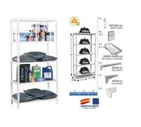 - Etagère de rangement 1800x800x400mm Blanc Charge 70Kg - Ecoclick MINI 5/400