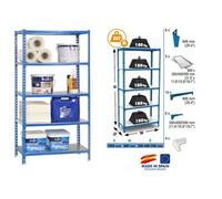 - Etagère de rangement 1800x900x400mm Bleu galva Charge 180Kg - Simonclick 5/400
