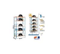 - Etagère de rangement 1800x900x400mm Bleu orange bois Charge 150Kg - Maderclick 5/400