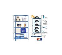Simonrack Étagère de rangement Simonclick PLUS 5/500 2000x1000x500 mm 5 niveaux 180 kg Bleu galva