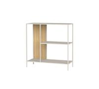 Etagère de rangement 3 niveaux coloris cachemire et chêne naturel L 80 x P 25 x H 80 cm