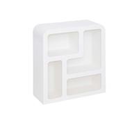 Etagère De Rangement 4 Niches Soleya - Blanc Blanc