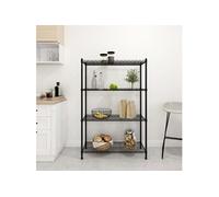 vidaXL Étagère de stockage avec 4 étagères 90x35x137 cm noir 200 kg