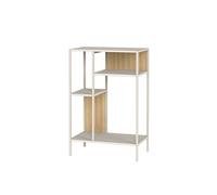 Etagère de rangement 4 niveaux coloris cachemire et chêne naturel L 50 x P 30 x H 75 cm