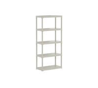 Etagère de rangement 5 niveaux 80x40x176 cm - Etagère Beige Polypropylène résistant Charge 150 kg Anti-humidité Art Plast