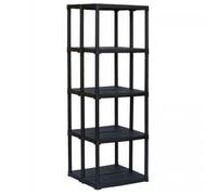 Art Plast Étagère de rangement 5 étagères PP 60×58,5×176 cm Charge max 200 kg Noir
