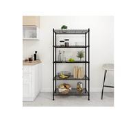 vidaXL Étagère de rangement 5 niveaux 90x35x180 cm Noir 250 kg