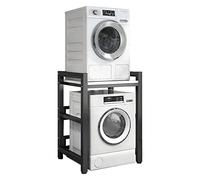 Étagère de rangement à 2 niveaux pour machine à laver et lave-vaisselle - Robuste capacité de 300 kg pour salle de bain, cuisine, balcon et buanderie