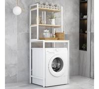 Étagère de rangement à 3 niveaux pour buanderie - Gain de place - Pour salle de bain, balcon et lave-linge - Design efficace - 70 x 60 x 181 cm