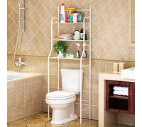 Étagère de rangement à 3 niveaux pour salle de bain - Économie d'espace - Pour le linge et les toilettes - 165 x 55 x 26 cm - Blanc - Parfaite pour les petits espaces et solution de rangement efficace