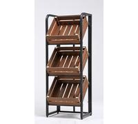 Étagère de Rangement à 4 Niveaux en Bois pour ustensiles Cuisine - Organisateur sur Pied légumes, Fruits et Autres Produits Frais dans Les Cuisines supermarchés