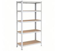 Étagère De Rangement À 5 Niveaux, 40 X 90 X 180 Cm, Capacité 875 Kg, Planches Réglables, Style Industriel, Argent Argenté
