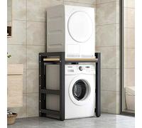 Étagère de rangement à linge empilable pour lave-linge et sèche-linge - Kit gain de place - Séchoir et support de tambour pour une niisation efficace