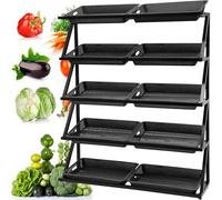 Étagère de rangement à plusieurs niveaux pour fruits et légumes, présentoir commercial durable pour supermarchés et dépanneurs