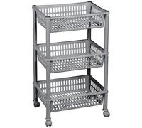 Etagère de rangement à roulettes Plast Team Jumbo - Argent