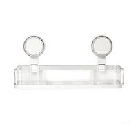 Étagère de rangement à ventouse de salle de bain avec design rétractable, se monte sur des surfaces lisses sans outils, pour organiser le savon, les éponges et les articles de bain (longue