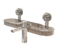 Étagère de rangement amovible pour robinet avec garde-corps hauts et support à ventouse ondulée, gain de place, organisateur au-dessus de l'évier pour nettoyer les bouteilles (A)