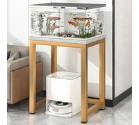 Étagère de Rangement au-dessus du Robot Aspirateur, Meuble Support pour Robot Aspirateur, Étagère Double Niveau pour Robot Aspirateur dans l’Entrée, Structure Acier avec Plateau en Bois, Petite Table