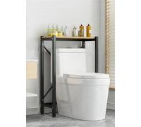 Étagère de rangement autonome à 3 niveaux avec pieds réglables - Solution de rangement peu encombrante pour salle de bain (noir, 63,5 x 28 x 101 cm)