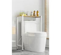 Étagère de rangement autonome pour salle de bain - Étagères à 3 niveaux avec pieds réglables - Étagère multifonction pour économiser de l'espace (blanc, 63,5 x 28 x 101 cm)