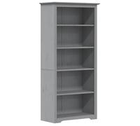 Étagère de rangement Bibliothèque BODO gris 82x40x173 cm bois pin massif 5 niveaux pour salon CHY12304419