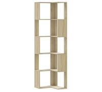 Étagère de rangement, Bibliothèque d'angle à 5 niveaux pour salon chêne sonoma bois d'ingénierie CHY73866657