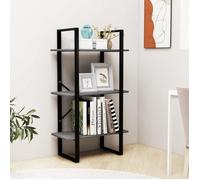 Étagère de rangement - Bois de pin massif - Gris - 60x30x105 cm - Durable - Polyvalente