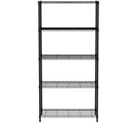 Étagère de rangement boulonnée à 5 étagères, noire, 91 x 45 x 183 cm - Hendi