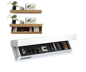 Étagère de rangement cachée, étagère murale de dissimulation avec porte piège verrouillable, compartiment secret sécurisé pour la maison et le bureau