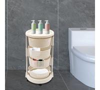 Étagère de rangement, Chariot de rangement mobile pour la cuisine, Chariot de supermarché roulant à 4 niveaux