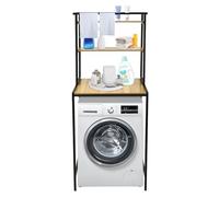 Étagère de rangement compacte à 3 niveaux pour salle de bain, lave-linge et sèche-linge, solution d'économie d'espace pour la buanderie et la salle de bain