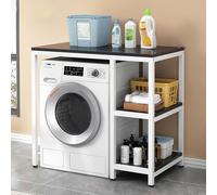 Étagère de rangement compacte pour lave-linge et sèche-linge - Assemblage facile - Économie d'espace - Design élégant - Idéal pour les petites salles de bains et les buanderies