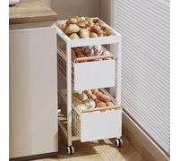Étagère de rangement coulissante en métal avec roulettes verrouillables pour la maison, le bureau, la cuisine et la chambre à coucher